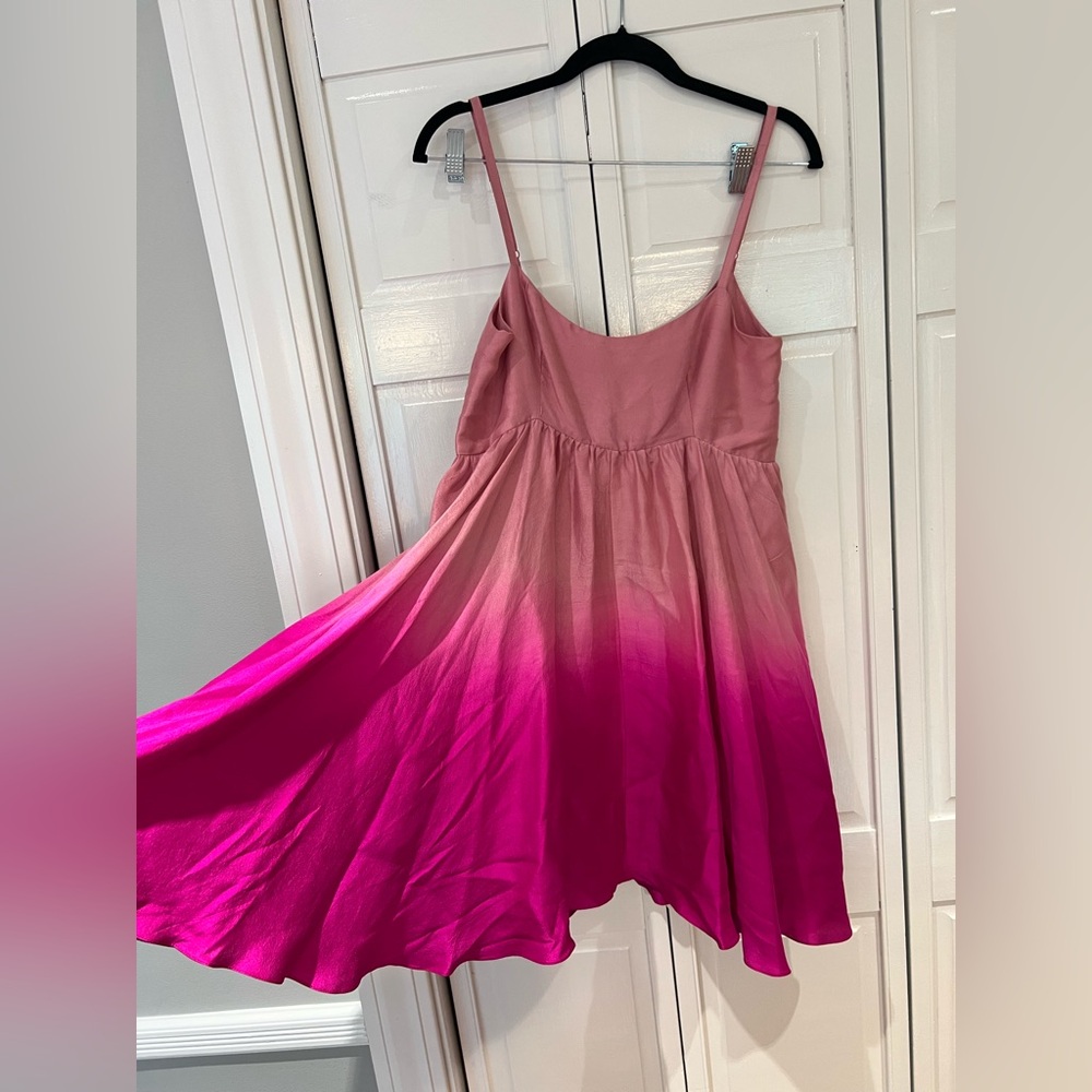 EUC Azeeza Ombré Raw Silk Rachel Mini Dress